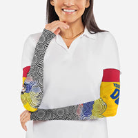 Personalized Colombia Football Arm Sleeves Vulture Mascot Sombrero Vueltiao Map