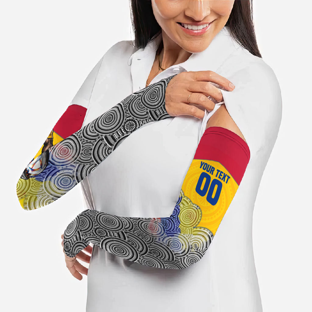 Personalized Colombia Football Arm Sleeves Vulture Mascot Sombrero Vueltiao Map