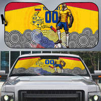 Personalized Colombia Football Auto Sun Shade Vulture Mascot Sombrero Vueltiao Map