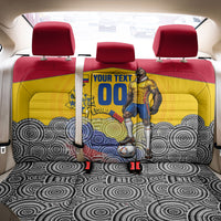 Personalized Colombia Football Back Car Seat Cover Vulture Mascot Sombrero Vueltiao Map