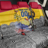 Personalized Colombia Football Back Car Seat Cover Vulture Mascot Sombrero Vueltiao Map
