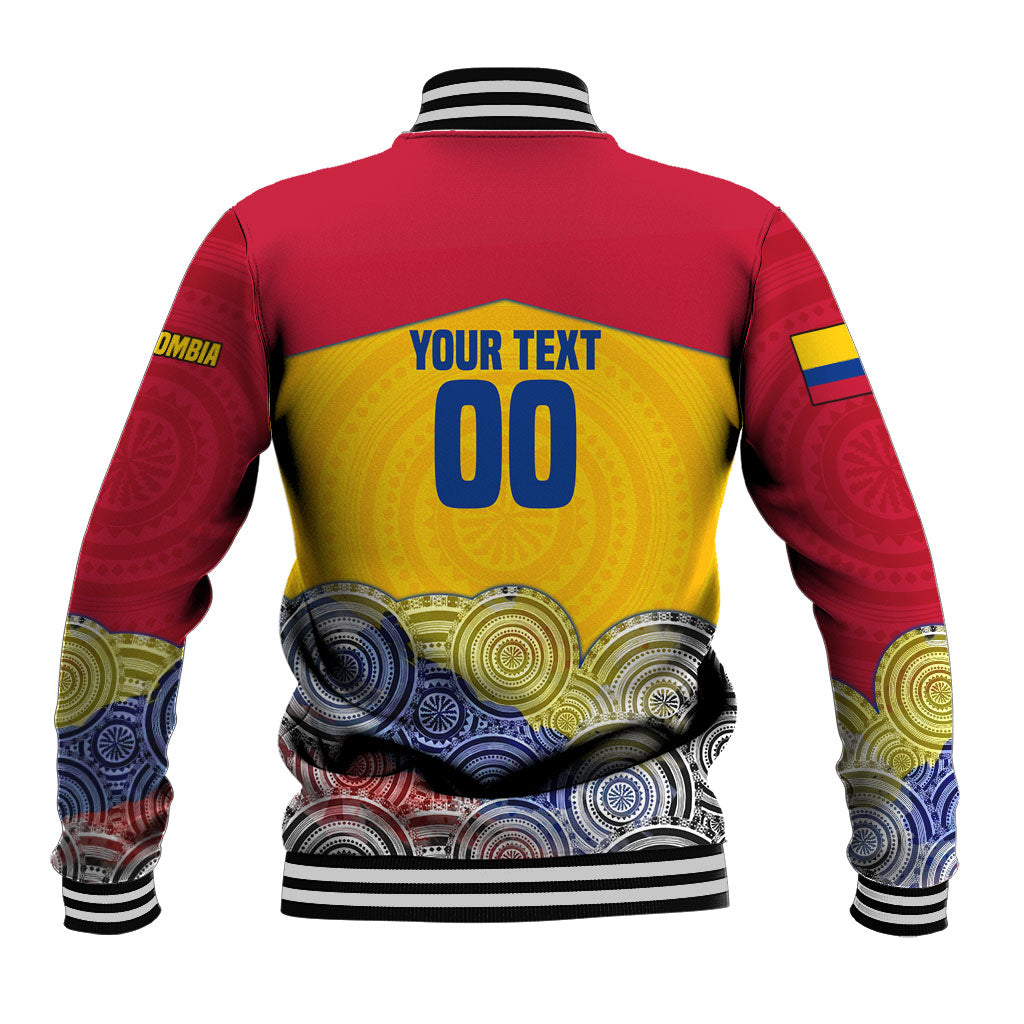 Personalized Colombia Football Baseball Jacket Vulture Mascot Sombrero Vueltiao Map