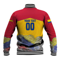 Personalized Colombia Football Baseball Jacket Vulture Mascot Sombrero Vueltiao Map