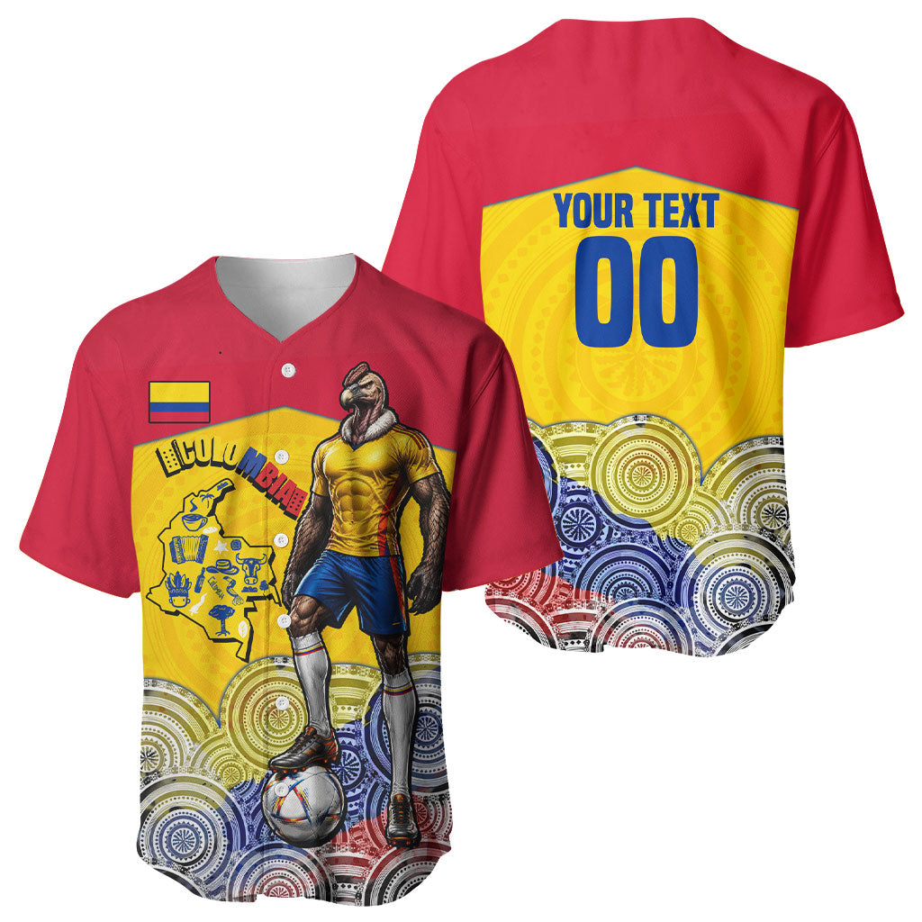 Personalized Colombia Football Baseball Jersey Vulture Mascot Sombrero Vueltiao Map