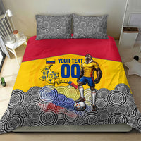 Personalized Colombia Football Bedding Set Vulture Mascot Sombrero Vueltiao Map