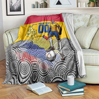 Personalized Colombia Football Blanket Vulture Mascot Sombrero Vueltiao Map