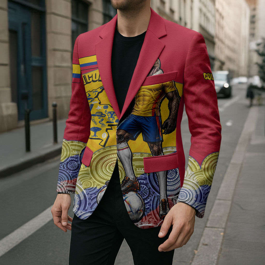 Personalized Colombia Football Blazer Vulture Mascot Sombrero Vueltiao Map