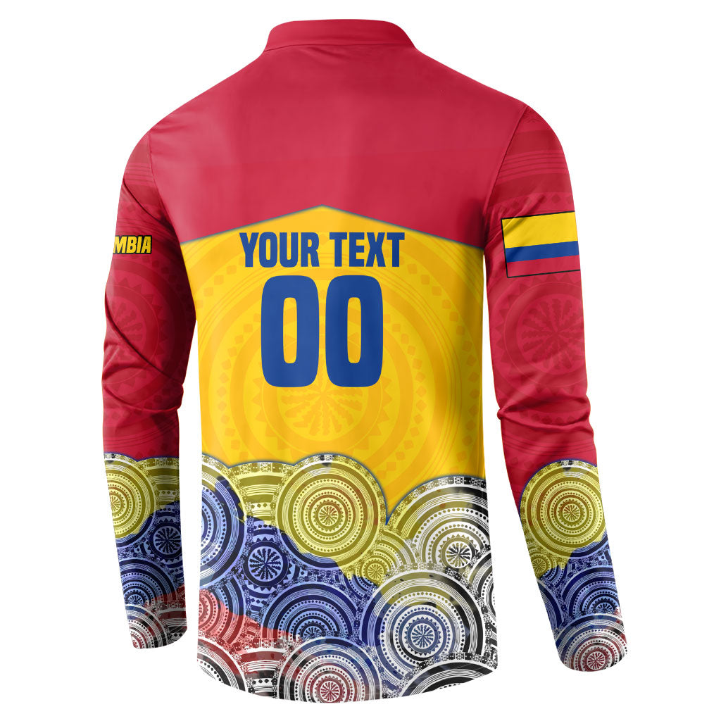 Personalized Colombia Football Button Sweatshirt Vulture Mascot Sombrero Vueltiao Map