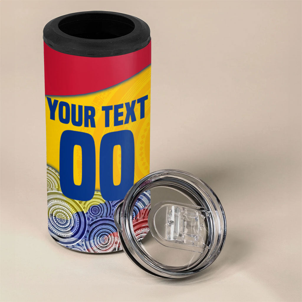 Personalized Colombia Football 4 in 1 Can Cooler Tumbler Vulture Mascot Sombrero Vueltiao Map