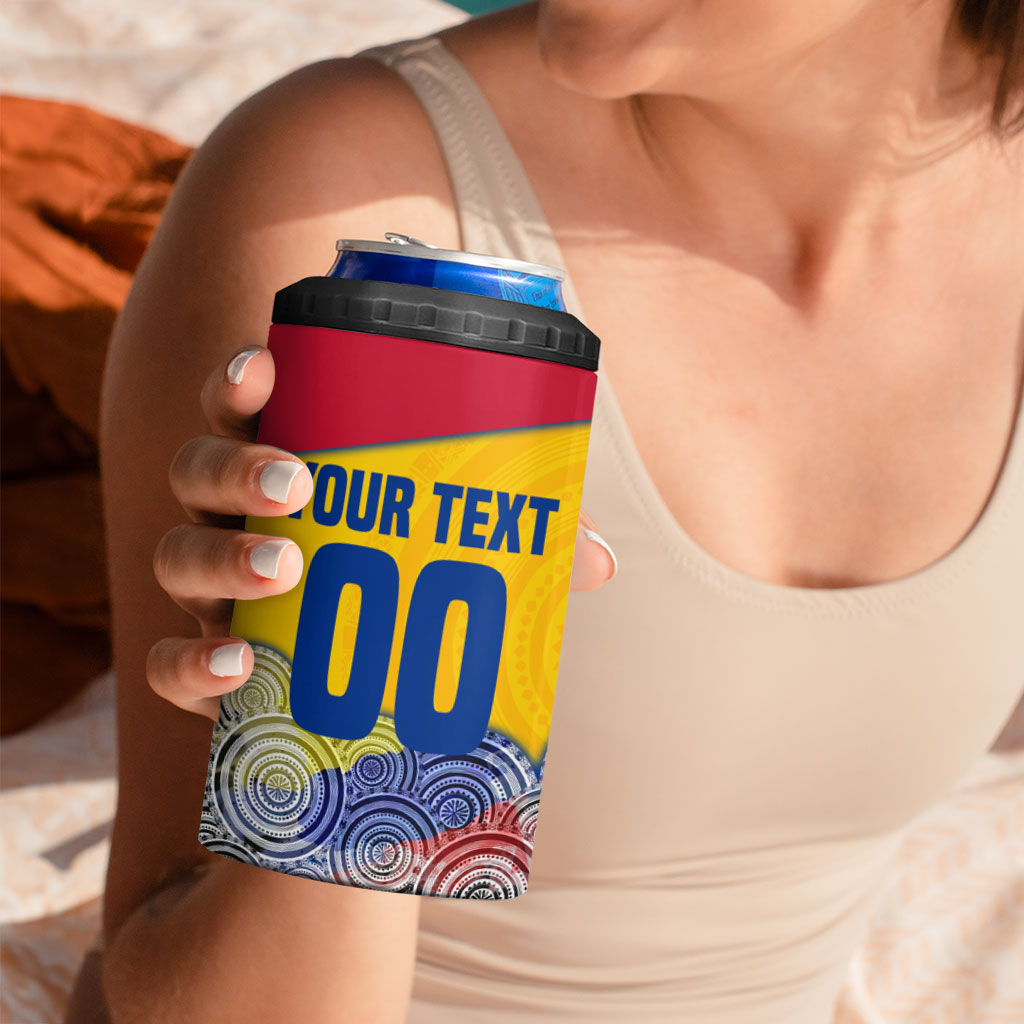Personalized Colombia Football 4 in 1 Can Cooler Tumbler Vulture Mascot Sombrero Vueltiao Map