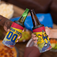 Personalized Colombia Football 4 in 1 Can Cooler Tumbler Vulture Mascot Sombrero Vueltiao Map