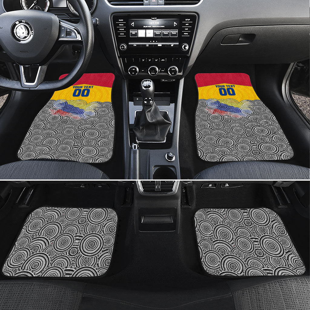 Personalized Colombia Football Car Mats Vulture Mascot Sombrero Vueltiao Map
