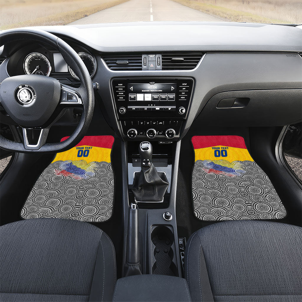 Personalized Colombia Football Car Mats Vulture Mascot Sombrero Vueltiao Map