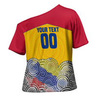 Personalized Colombia Football Cross Shoulder Shirt Vulture Mascot Sombrero Vueltiao Map