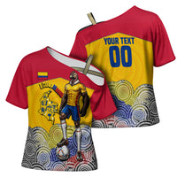 Personalized Colombia Football Cross Shoulder Shirt Vulture Mascot Sombrero Vueltiao Map