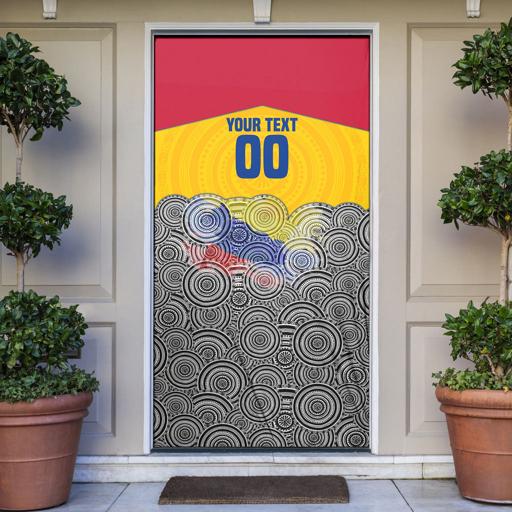 Personalized Colombia Football Door Cover Vulture Mascot Sombrero Vueltiao Map