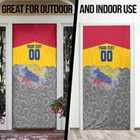 Personalized Colombia Football Door Cover Vulture Mascot Sombrero Vueltiao Map