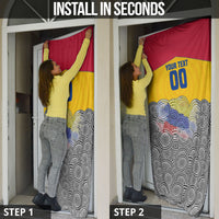 Personalized Colombia Football Door Cover Vulture Mascot Sombrero Vueltiao Map