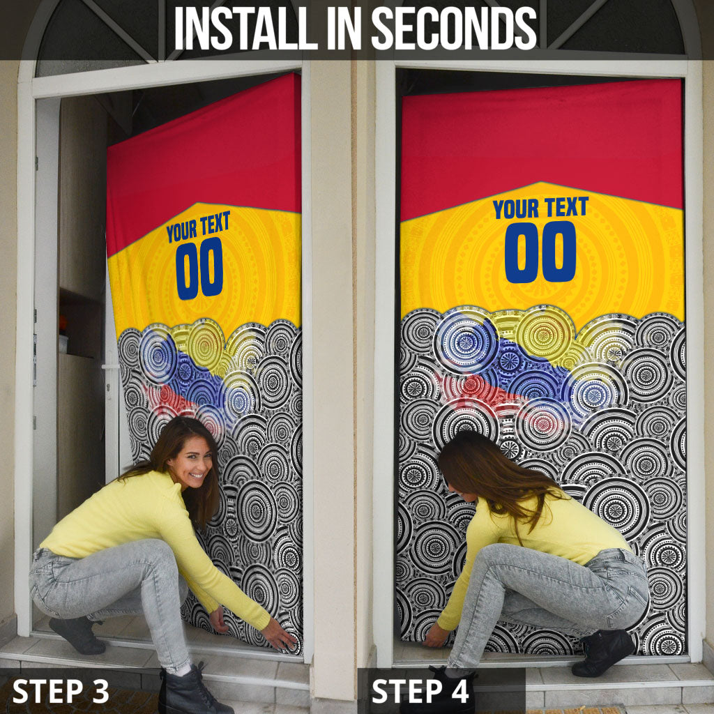 Personalized Colombia Football Door Cover Vulture Mascot Sombrero Vueltiao Map