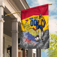 Personalized Colombia Football Garden Flag Vulture Mascot Sombrero Vueltiao Map