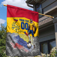Personalized Colombia Football Garden Flag Vulture Mascot Sombrero Vueltiao Map