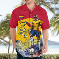 Personalized Colombia Football Hawaiian Shirt Vulture Mascot Sombrero Vueltiao Map