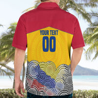 Personalized Colombia Football Hawaiian Shirt Vulture Mascot Sombrero Vueltiao Map