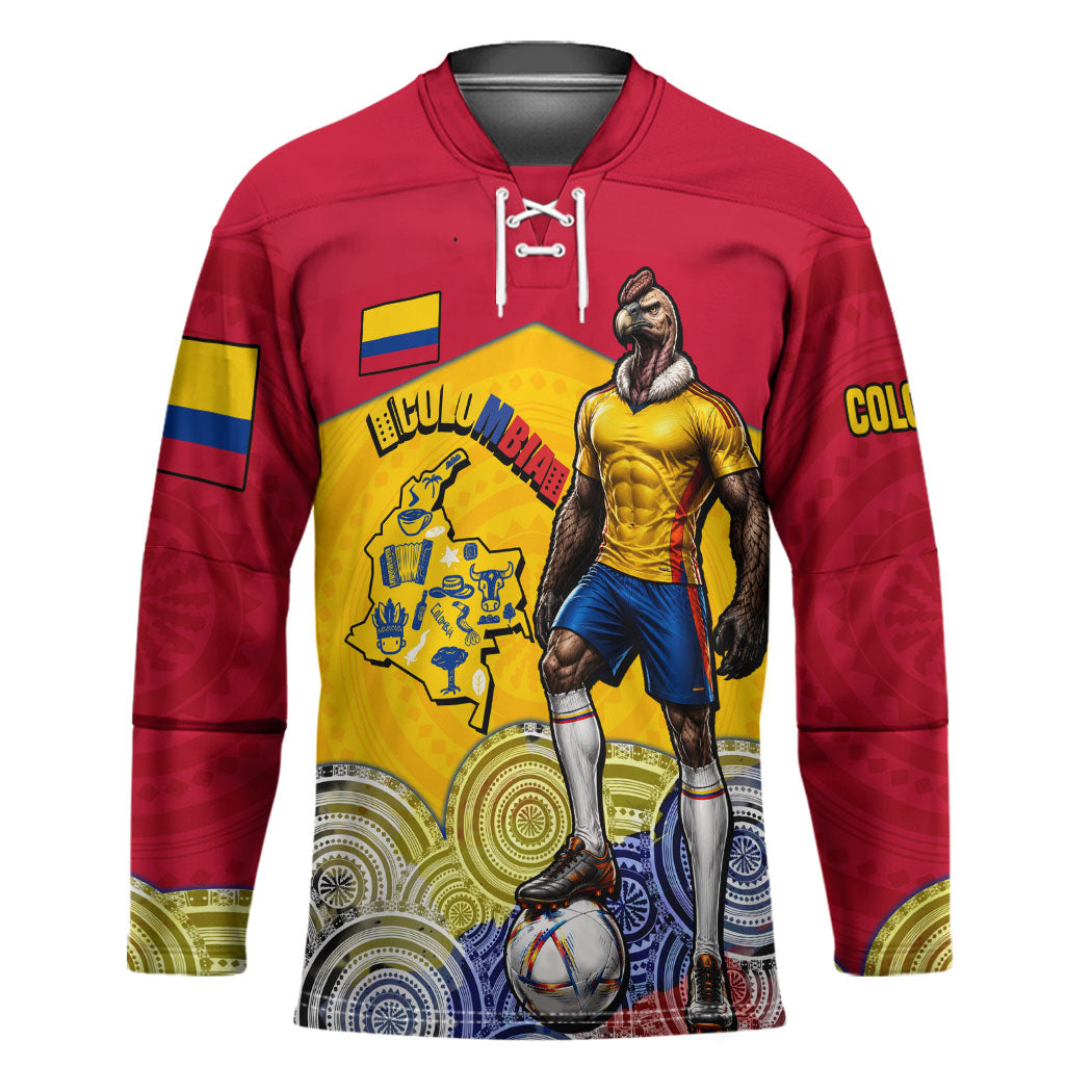 Personalized Colombia Football Hockey Jersey Vulture Mascot Sombrero Vueltiao Map