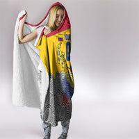 Personalized Colombia Football Hooded Blanket Vulture Mascot Sombrero Vueltiao Map