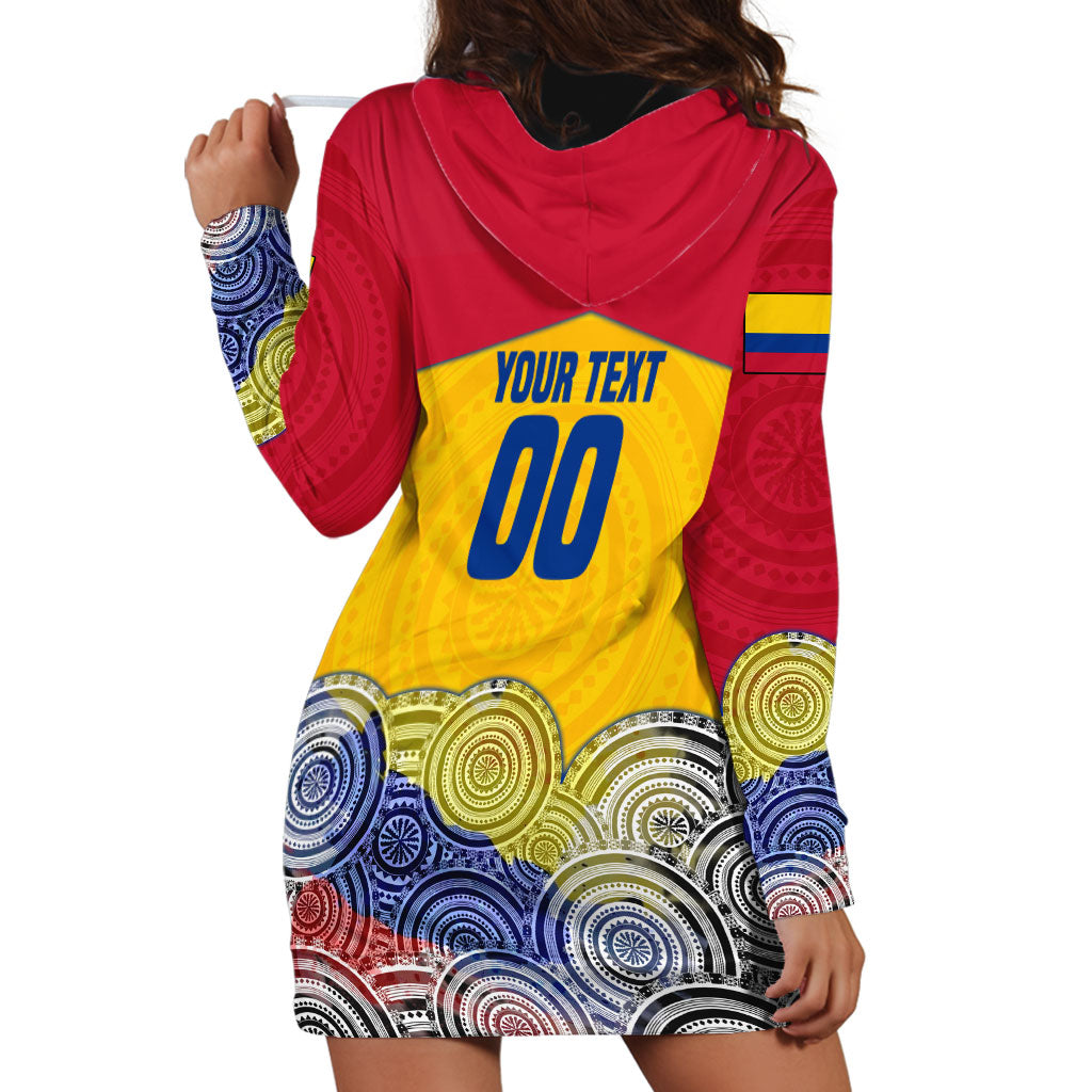 Personalized Colombia Football Hoodie Dress Vulture Mascot Sombrero Vueltiao Map