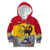 Personalized Colombia Football Kid Hoodie Vulture Mascot Sombrero Vueltiao Map