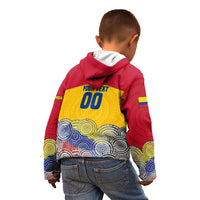 Personalized Colombia Football Kid Hoodie Vulture Mascot Sombrero Vueltiao Map