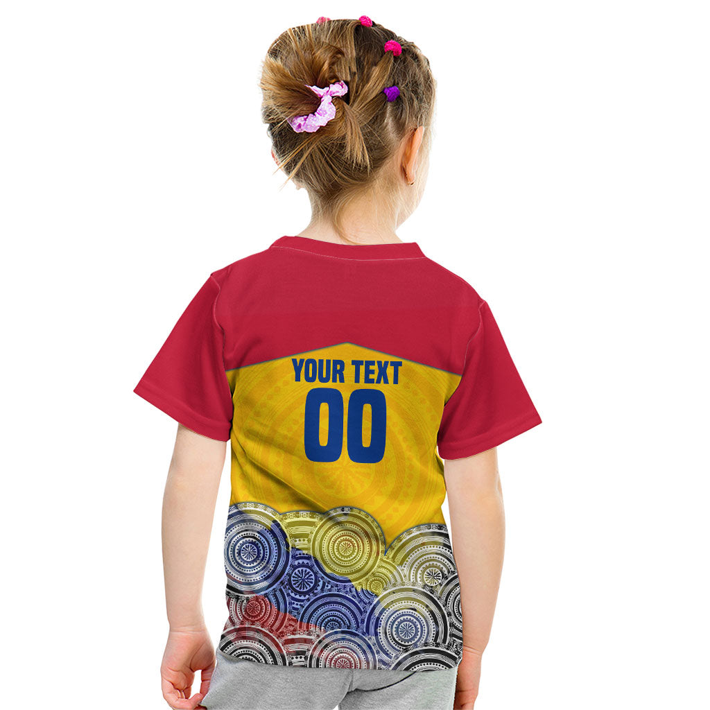 Personalized Colombia Football Kid T Shirt Vulture Mascot Sombrero Vueltiao Map
