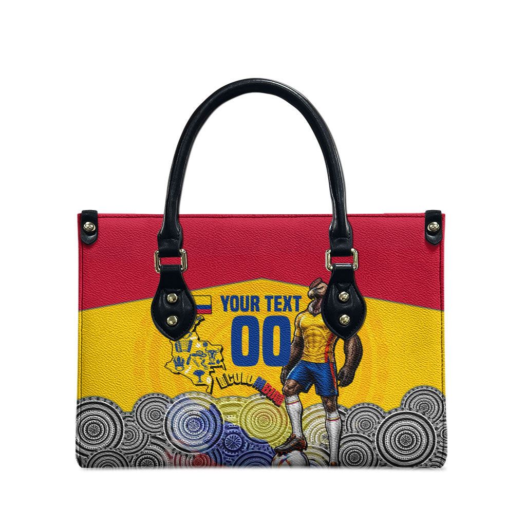 Personalized Colombia Football Leather Bag Vulture Mascot Sombrero Vueltiao Map
