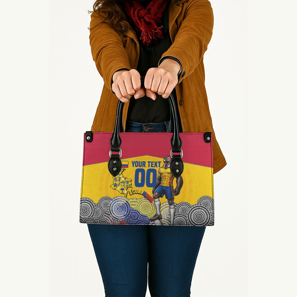 Personalized Colombia Football Leather Bag Vulture Mascot Sombrero Vueltiao Map