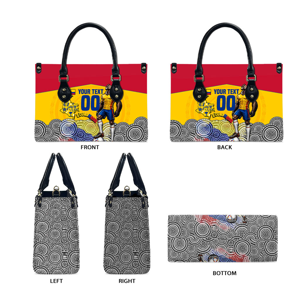 Personalized Colombia Football Leather Bag Vulture Mascot Sombrero Vueltiao Map