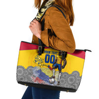Personalized Colombia Football Leather Tote Bag Vulture Mascot Sombrero Vueltiao Map