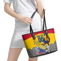 Personalized Colombia Football Leather Tote Bag Vulture Mascot Sombrero Vueltiao Map