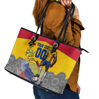 Personalized Colombia Football Leather Tote Bag Vulture Mascot Sombrero Vueltiao Map
