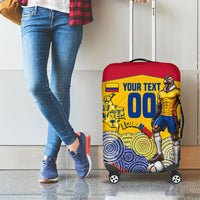 Personalized Colombia Football Luggage Cover Vulture Mascot Sombrero Vueltiao Map