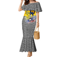 Personalized Colombia Football Mermaid Dress Vulture Mascot Sombrero Vueltiao Map
