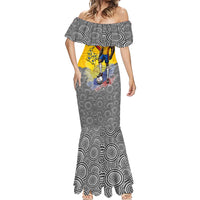 Personalized Colombia Football Mermaid Dress Vulture Mascot Sombrero Vueltiao Map