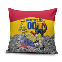 Personalized Colombia Football Pillow Cover Vulture Mascot Sombrero Vueltiao Map