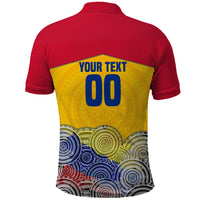 Personalized Colombia Football Polo Shirt Vulture Mascot Sombrero Vueltiao Map