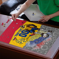 Personalized Colombia Football Puzzle Vulture Mascot Sombrero Vueltiao Map