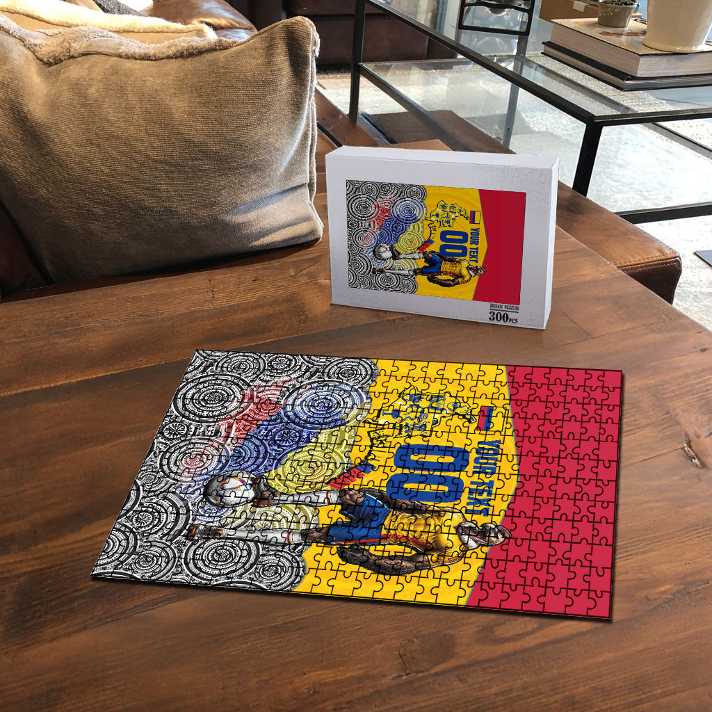 Personalized Colombia Football Puzzle Vulture Mascot Sombrero Vueltiao Map