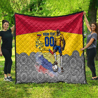 Personalized Colombia Football Quilt Vulture Mascot Sombrero Vueltiao Map