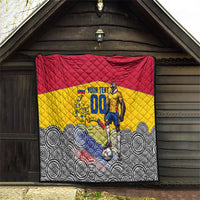 Personalized Colombia Football Quilt Vulture Mascot Sombrero Vueltiao Map