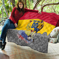 Personalized Colombia Football Quilt Vulture Mascot Sombrero Vueltiao Map