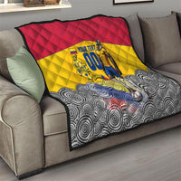 Personalized Colombia Football Quilt Vulture Mascot Sombrero Vueltiao Map
